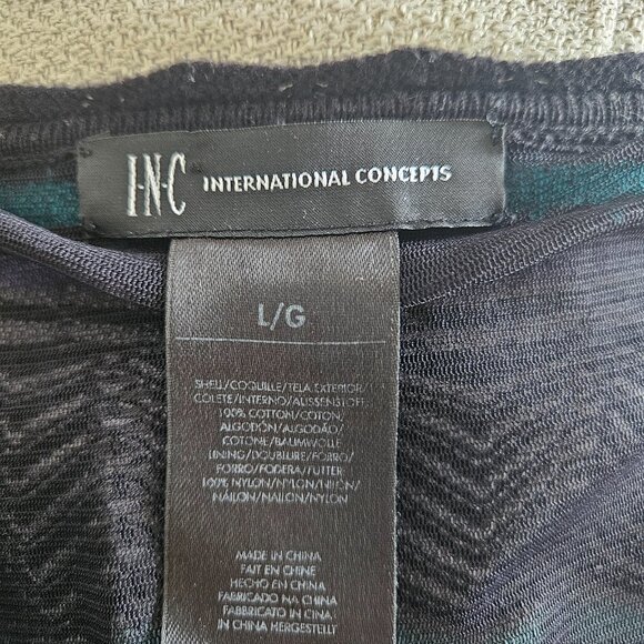 INC International Concepts Missoni-inspired Knit Dress - Size L - Picture 5 of 6